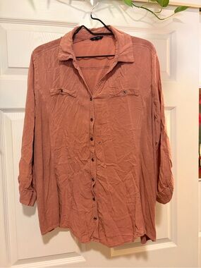 Cavalini Dusty Rose Button-Down Shirt
